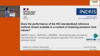 Does the performance of the HCL Standardized reference method remain suitable in a context of lowering emission limit value?